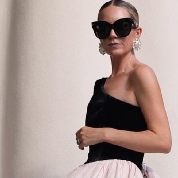 Antonio Melani x Born on Fifth Blair One Shoulder Sleeve Woven Taffeta Dress - Picture 4 of 14